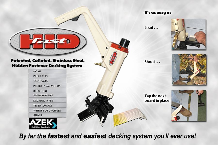 Free HidFast Hidden Deck Fastening Installation Tool, with 1200 s/f HidFast Stainless Steel Hidden Deck Fasteners for Composite & Wood Decking
